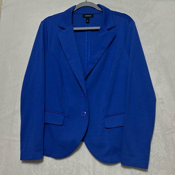 torrid Jackets & Blazers - Torrid Cobalt Blue Soft Knit Blazer Size 1X